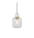 Livorno Cluster Pendant Ceiling Light Antique Brass Plate & Clear Ribbed Glass 3x E27-1