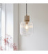 Livorno Cluster Pendant Ceiling Light Antique Brass Plate & Clear Ribbed Glass 13x E27-3