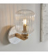 Livorno Cluster Pendant Ceiling Light Antique Brass Plate & Clear Ribbed Glass 7x E27-3