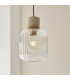 Livorno Cluster Pendant Ceiling Light Antique Brass Plate & Clear Ribbed Glass 13x E27-4