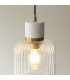 Livorno Cluster Pendant Ceiling Light Antique Brass Plate & Clear Ribbed Glass 3x E27-4