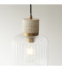 Livorno Cluster Pendant Ceiling Light Antique Brass Plate & Clear Ribbed Glass 13x E27-5
