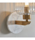 Livorno Cluster Pendant Ceiling Light Antique Brass Plate & Clear Ribbed Glass 7x E27-6