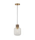 Livorno Cluster Pendant Ceiling Light Antique Brass Plate & Clear Ribbed Glass 7x E27-8