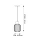 Livorno Cluster Pendant Ceiling Light Antique Brass Plate & Clear Ribbed Glass 7x E27-9