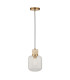 Livorno Cluster Pendant Ceiling Light Antique Brass Plate & Clear Ribbed Glass 13x E27-9