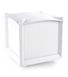 1 Light Medium Outdoor Bollard Light White IP44, E27 - 1