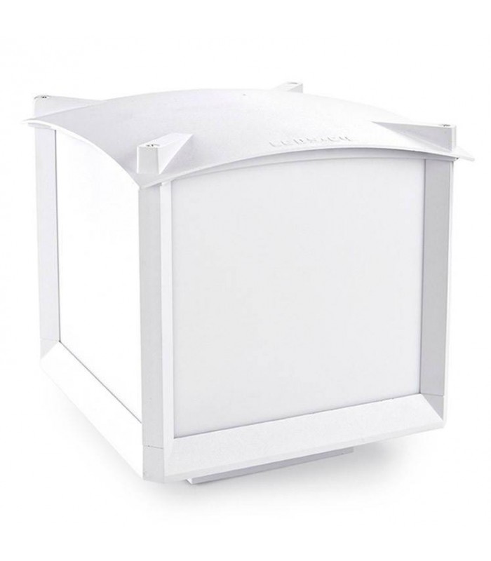 1 Light Medium Outdoor Bollard Light White IP44, E27 - 1