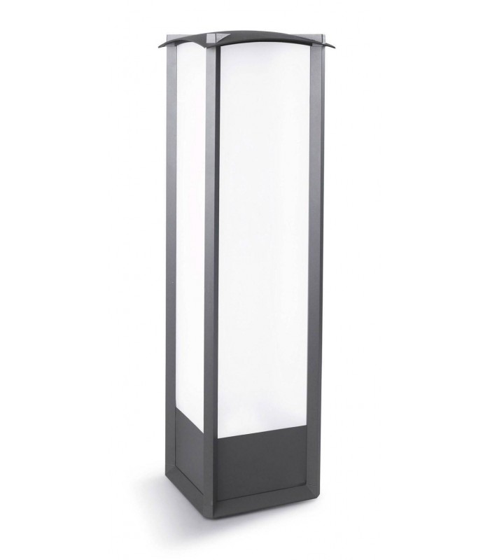 1 Light Outdoor Tall Bollard Light Urban Grey IP44 - 1