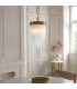 Anistoria Pendant Ceiling Light Brushed Aged Brass Plate & Clear Glass E27-2