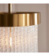 Anistoria Pendant Ceiling Light Brushed Aged Brass Plate & Clear Glass E27-5