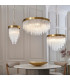 Anistoria Pendant Ceiling Light Brushed Aged Brass Plate & Clear Glass E27-7