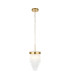 Anistoria Pendant Ceiling Light Brushed Aged Brass Plate & Clear Glass E27-8