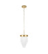 Anistoria Pendant Ceiling Light Brushed Aged Brass Plate & Clear Glass E27-9