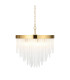 Anistoria Pendant Ceiling Light Brushed Aged Brass Plate & Clear Glass 5x E14-1