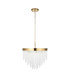 Anistoria Pendant Ceiling Light Brushed Aged Brass Plate & Clear Glass 5x E14-9