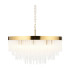 Anistoria Grand Pendant Ceiling Light Brushed Aged Brass Plate & Clear Glass 9x E14-1