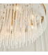 Anistoria Grand Pendant Ceiling Light Brushed Aged Brass Plate & Clear Glass 9x E14-6