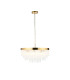 Anistoria Grand Pendant Ceiling Light Brushed Aged Brass Plate & Clear Glass 9x E14-8