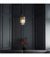 Conaston Pendant Ceiling Light Brushed Aged Brass Plate & Clear Cut Glass E27-2