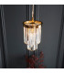 Conaston Pendant Ceiling Light Brushed Aged Brass Plate & Clear Cut Glass E27-4