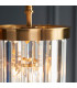 Conaston Pendant Ceiling Light Brushed Aged Brass Plate & Clear Cut Glass E27-5