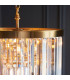 Conaston Pendant Ceiling Light Brushed Aged Brass Plate & Clear Cut Glass 4x E14-5