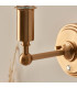 Burley Rechargeable Brushed Aged Brass Plate Wall Light with Coral Pink Fabric Ripple Shade 16cm Integrated LED-7