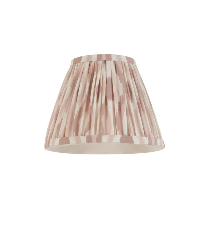 Burley Rechargeable Brushed Aged Brass Plate Wall Light with Neutral Print Fabric Ikat Shade 16cm Integrated LED-9