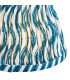 Morton Rechargeable Brushed Aged Brass Plate Table Lamp with Marlin Blue Fabric Ripple Shade 16cm Integrated LED-8