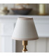 Morton Rechargeable Brushed Aged Brass Plate Table Lamp with Vintage White Fabric Ivy Shade 16cm Integrated LED-4