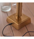 Trobridge Rechargeable Brushed Aged Brass Plate Table Lamp with Marlin Blue Fabric Ripple Shade 16cm Integrated LED-7