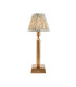 Trobridge Rechargeable Brushed Aged Brass Plate Table Lamp with Herb Garden Green Fabric Leaf Shade 16cm Integrated LED-1