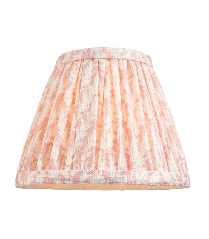 Trobridge Rechargeable Brushed Aged Brass Plate Table Lamp with Peachy Keen Fabric Leaf Shade 16cm Integrated LED-9