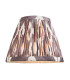 Trobridge Rechargeable Brushed Aged Brass Plate Table Lamp with Pearl Grey Fabric Ikat Shade 16cm Integrated LED-9