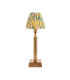 Trobridge Rechargeable Brushed Aged Brass Plate With Yellow Table Lamp with Jade Fabric Ikat Shade 16cm Integrated LED-1