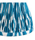 Trobridge Rechargeable Brushed Aged Brass Plate Table Lamp with Marlin Blue Fabric Ikat Shade 16cm Integrated LED-8