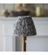 Upton Rechargeable Brushed Aged Brass Plate Table Lamp with Pearl Grey Fabric Leaf Shade 16cm Integrated LED-4
