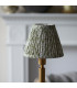Upton Rechargeable Brushed Aged Brass Plate Table Lamp with Herb Garden Green Fabric Leaf Shade 16cm Integrated LED-4
