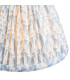 Upton Rechargeable Brushed Aged Brass Plate Table Lamp with Shell Bay Blue Fabric Leaf Shade 16cm Integrated LED-8