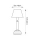 Upton Rechargeable Brushed Aged Brass Plate Table Lamp with Shell Bay Blue Fabric Leaf Shade 16cm Integrated LED-10