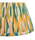 Upton Rechargeable Brushed Aged Brass Plate With Yellow Table Lamp with Jade Fabric Ikat Shade 16cm Integrated LED-8