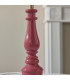 Myrtle Pink Clay Table Lamp with Cotswold Green Fabric Zigzag Shade 30cm B22-6