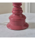 Myrtle Pink Clay Table Lamp with Cotswold Green Fabric Zigzag Shade 30cm B22-7