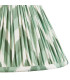 Myrtle Pink Clay Table Lamp with Cotswold Green Fabric Zigzag Shade 30cm B22-8