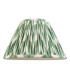 Myrtle Pink Clay Table Lamp with Cotswold Green Fabric Zigzag Shade 30cm B22-9
