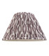 Myrtle Almond White Table Lamp with Pearl Grey Fabric Ikat Shade 30cm B22-9