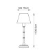 Burley Rechargeable Brushed Aged Brass Plate Table Lamp with Shell Bay Blue Fabric Leaf Shade 16cm Integrated LED-10
