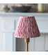 Burley Rechargeable Brushed Aged Brass Plate Table Lamp with Coral Pink Fabric Ripple Shade 16cm Integrated LED-4