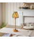 Burley Rechargeable Brushed Aged Brass Plate Table Lamp with Cotswold Green Fabric Zigzag Shade 16cm Integrated LED-2